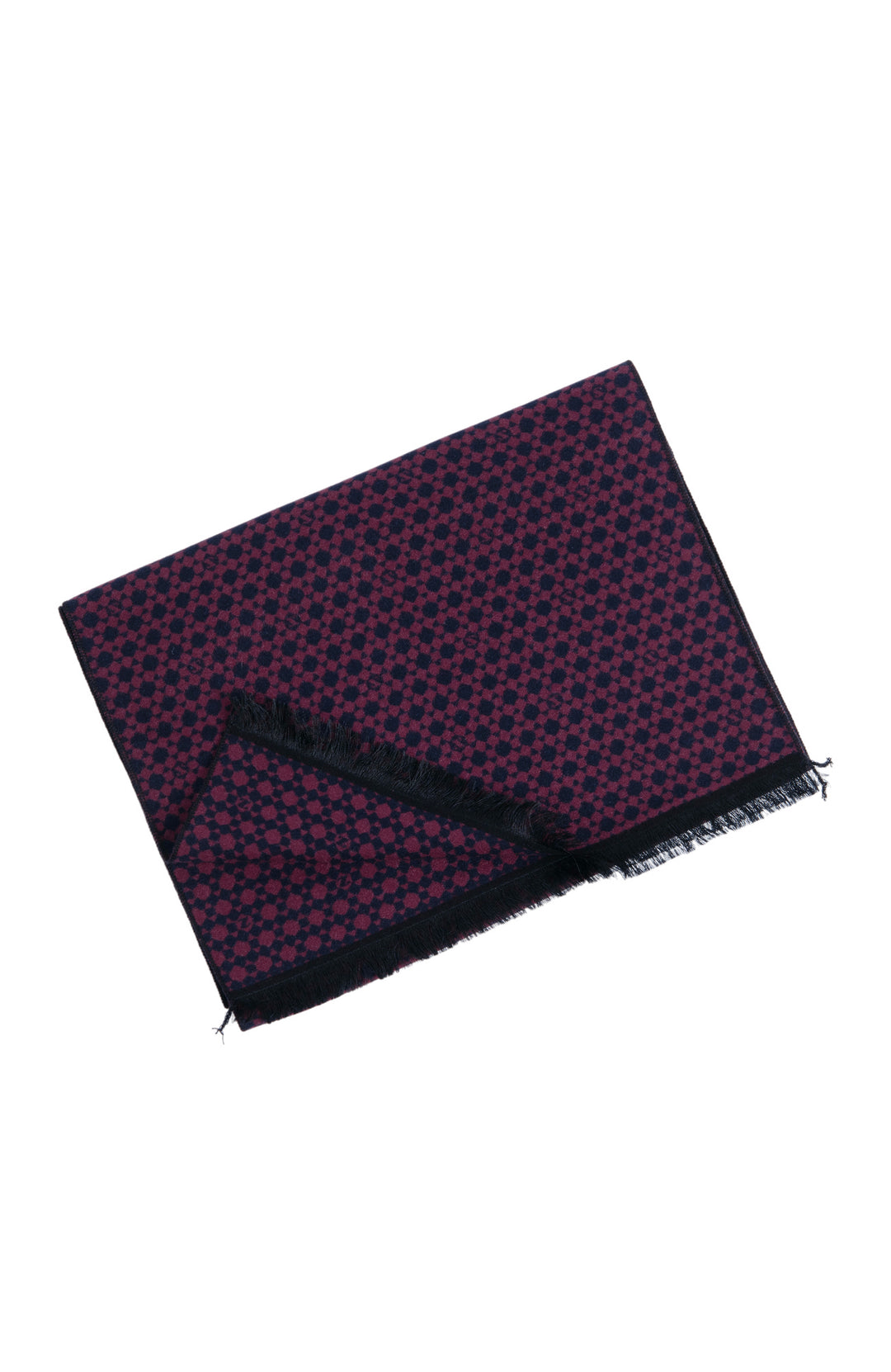Ted Baker London Burgundy Geometric 100% Silk Scarf