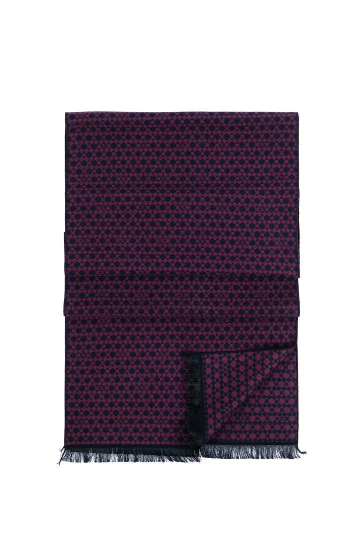 Ted Baker London Burgundy Geometric 100% Silk Scarf