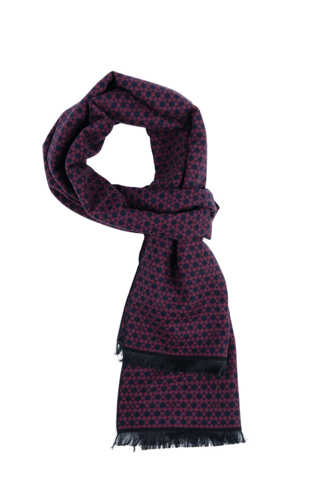 Ted Baker London Burgundy Geometric 100% Silk Scarf