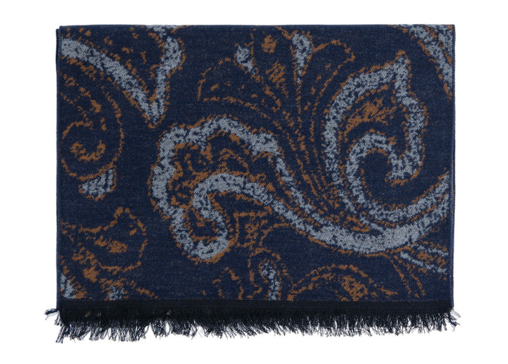 Ted Baker London Navy Paisley 100% Silk Scarf