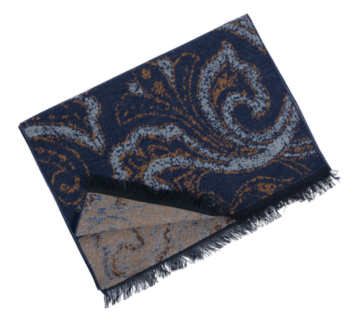 Ted Baker London Navy Paisley 100% Silk Scarf