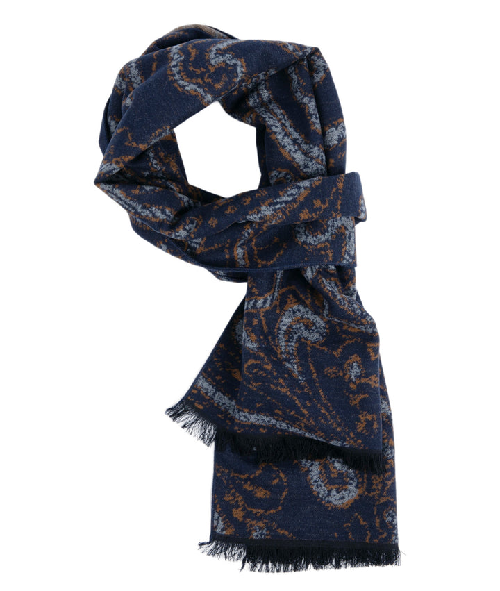 Ted Baker London Navy Paisley 100% Silk Scarf