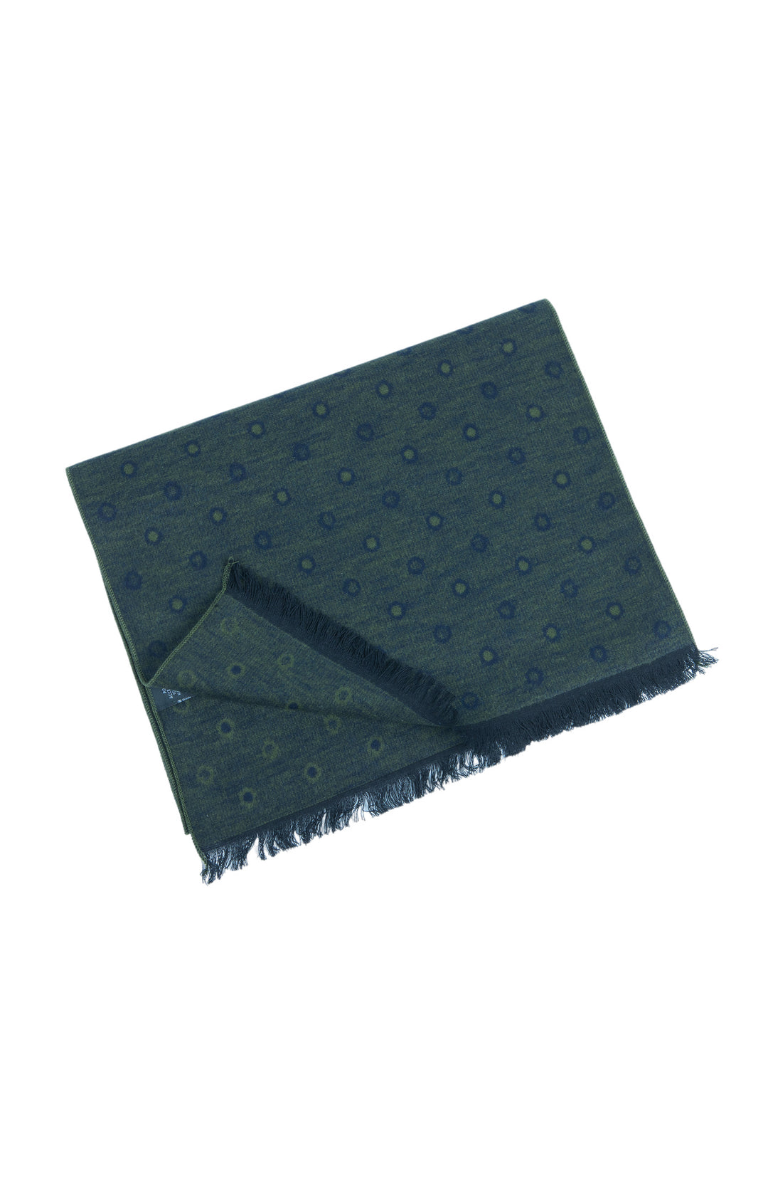 Ted Baker London 100% Silk Green Polka-dot Reversible Scarf