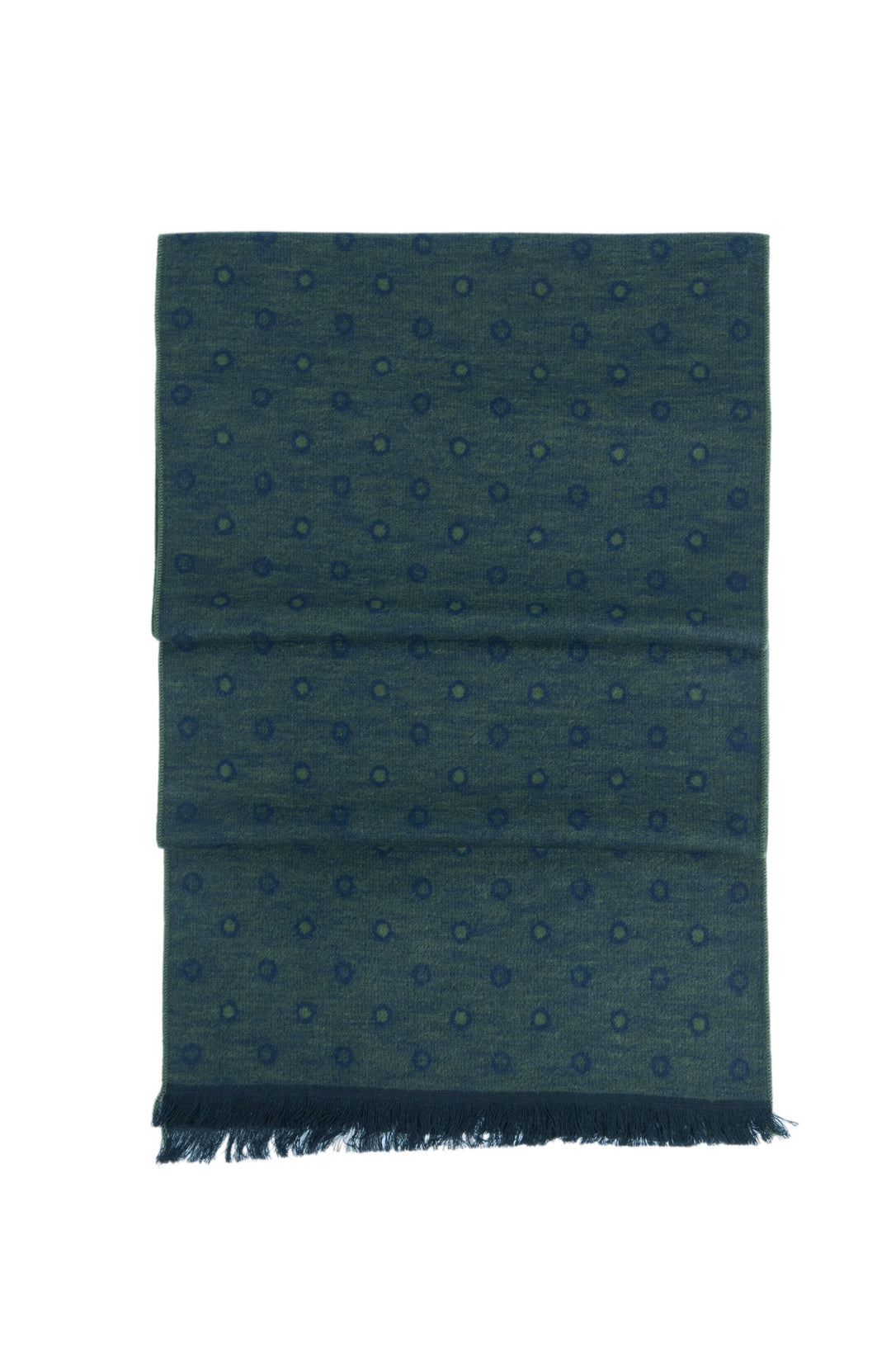 Ted Baker London 100% Silk Green Polka-dot Reversible Scarf