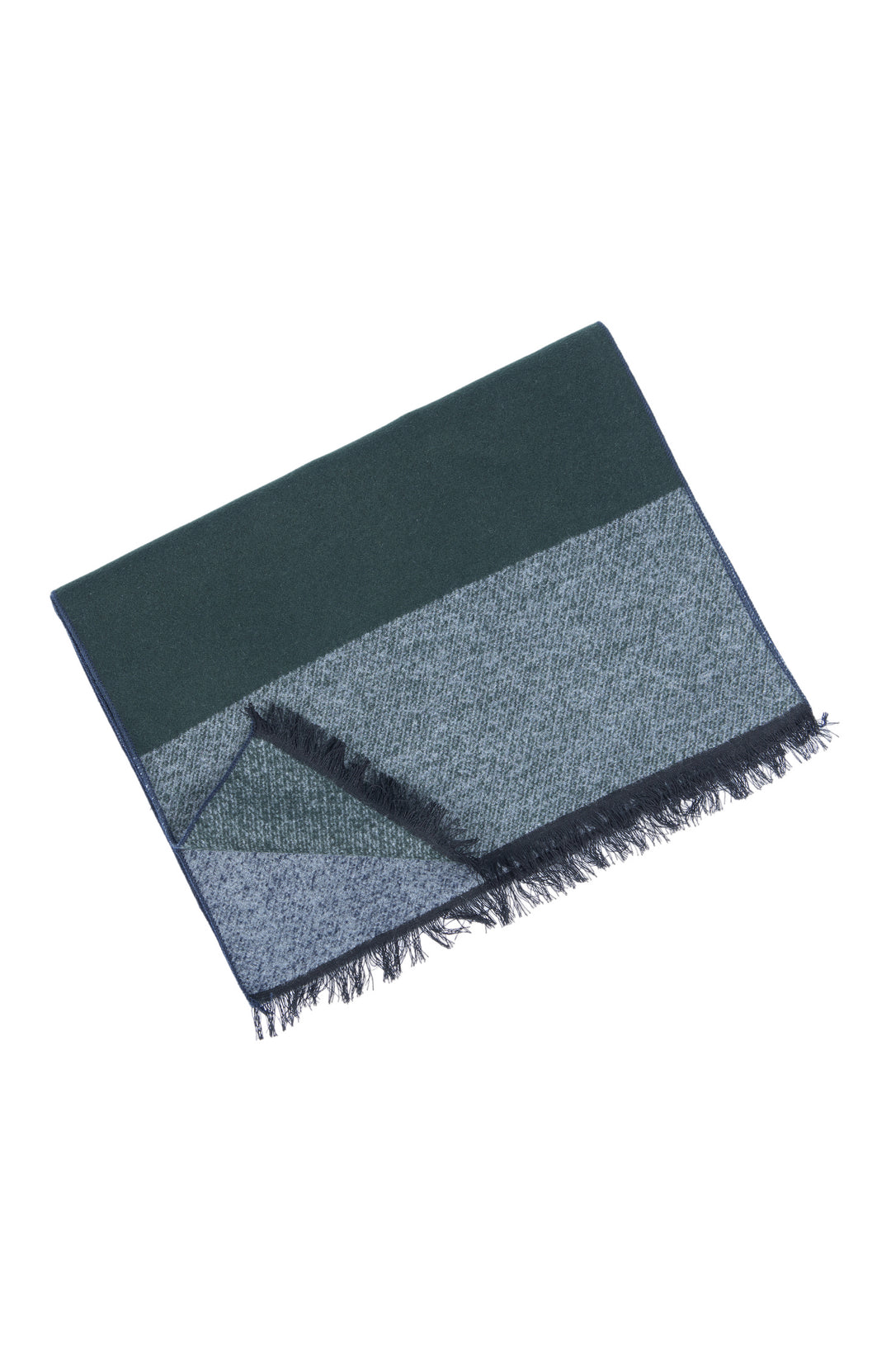 Ted Baker London 100% Silk Green Plaid Reversible Scarf