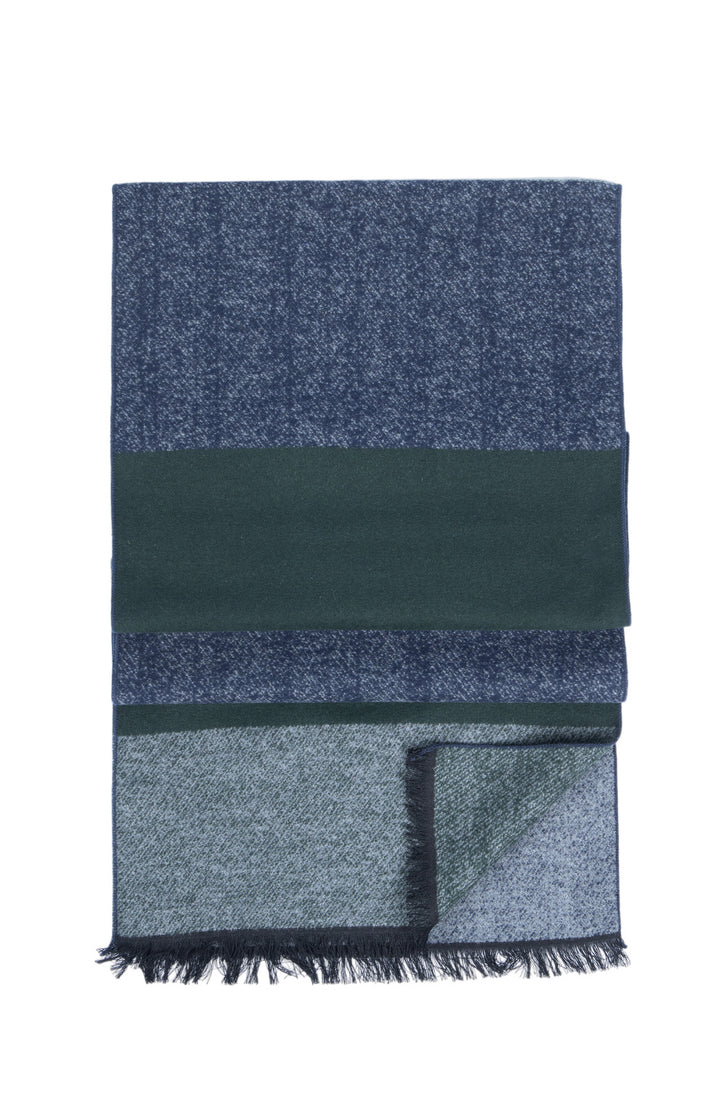 Ted Baker London 100% Silk Green Plaid Reversible Scarf