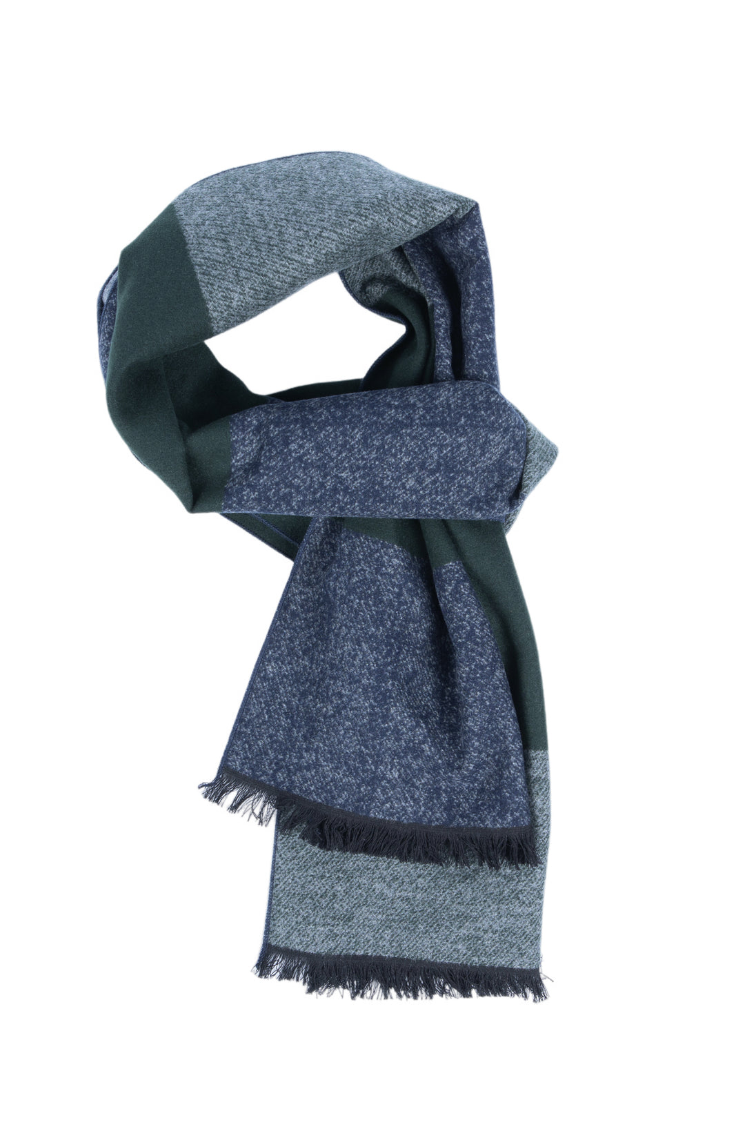 Ted Baker London 100% Silk Green Plaid Reversible Scarf