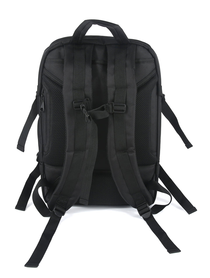 Getaway Expandable Carry-On Black Ballistic Nylon Backpack Suitcase by Duchamp London