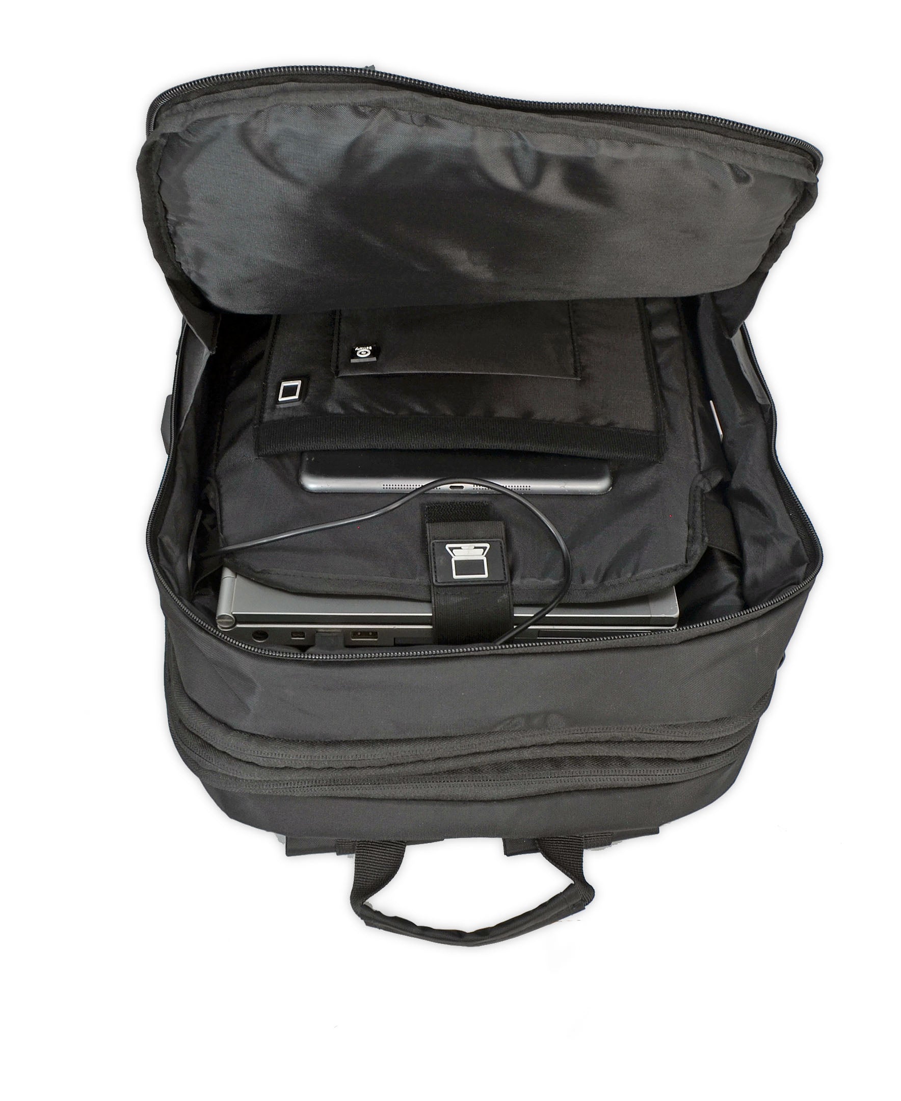 Getaway Expandable Carry-On Black Backpack Suitcase by Duchamp