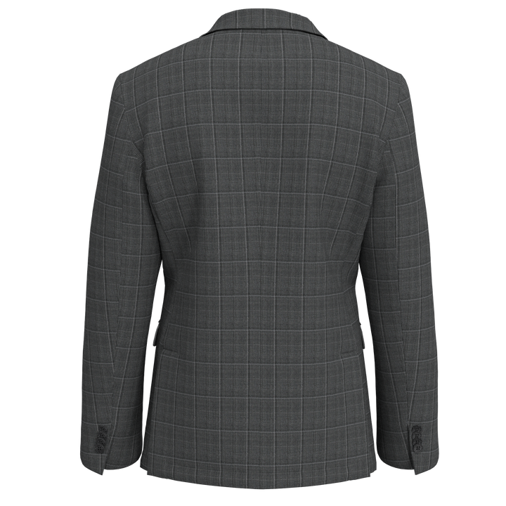Hechter Paris Charcoal Houndstooth Windowpane Wool Blend Sport Coat