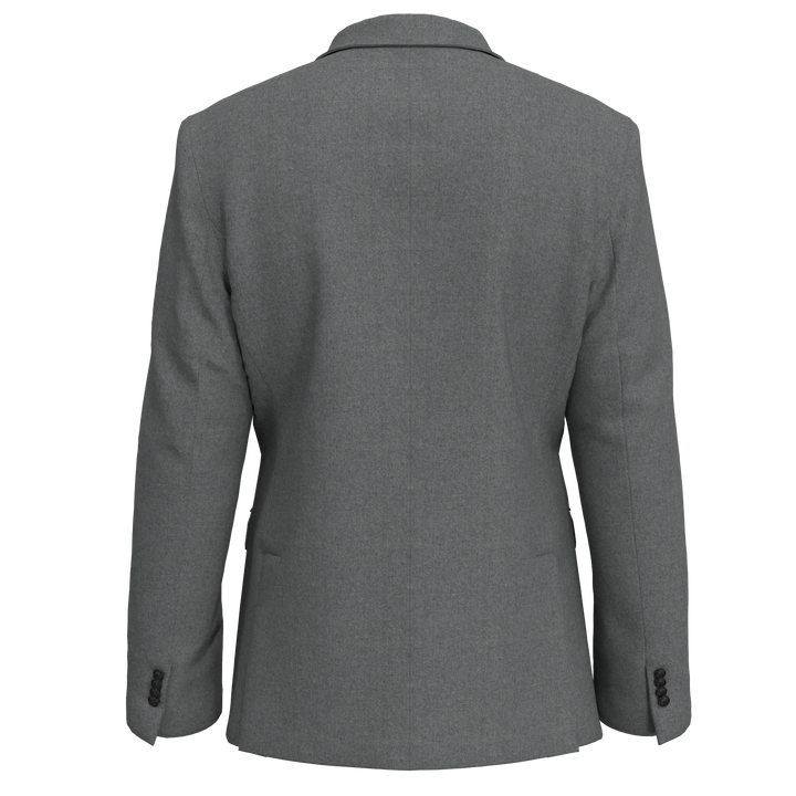 Hechter Paris Grey Solid Melange Wool Blend Sport Coat