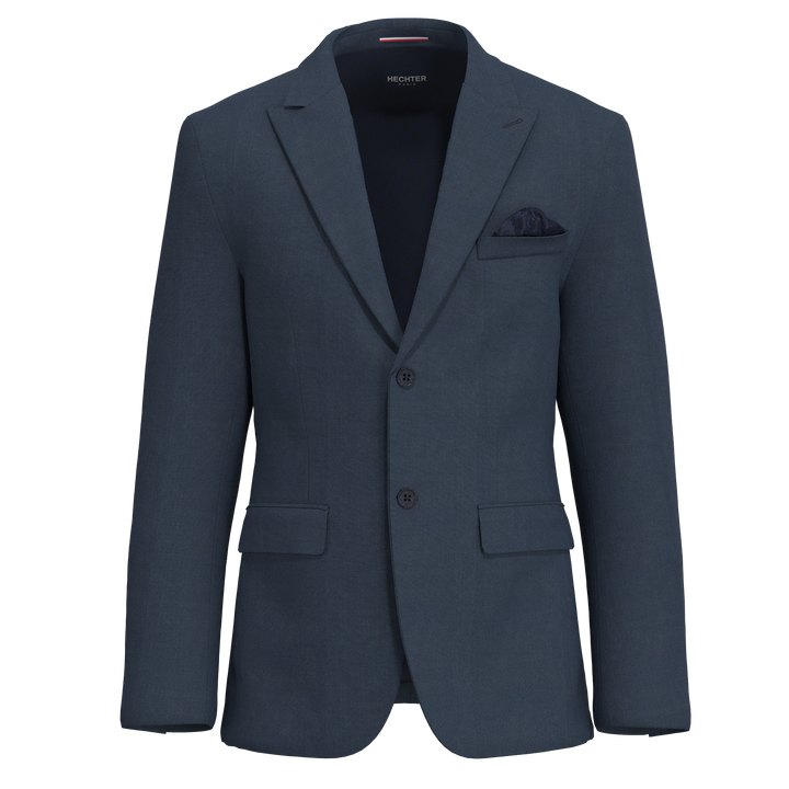 Hechter Paris Blue Textured Wool Blend Sport Coat