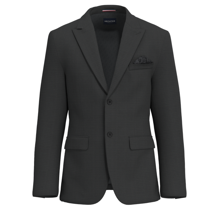 Hechter Paris Black Plaid Wool Blend Sport Coat