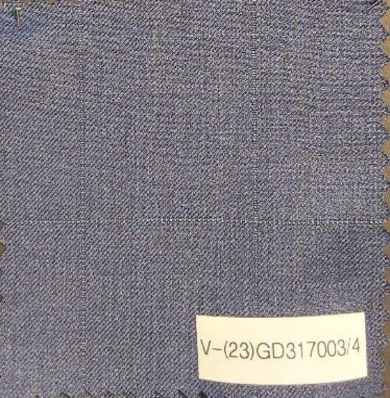 Hechter Paris Navy Textured Windowpane Wool Blend Sport Coat