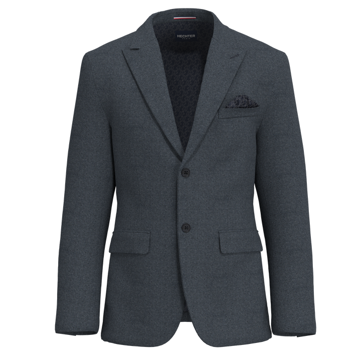 Hechter Paris Blue Herringbone Wool Blend Sport Coat