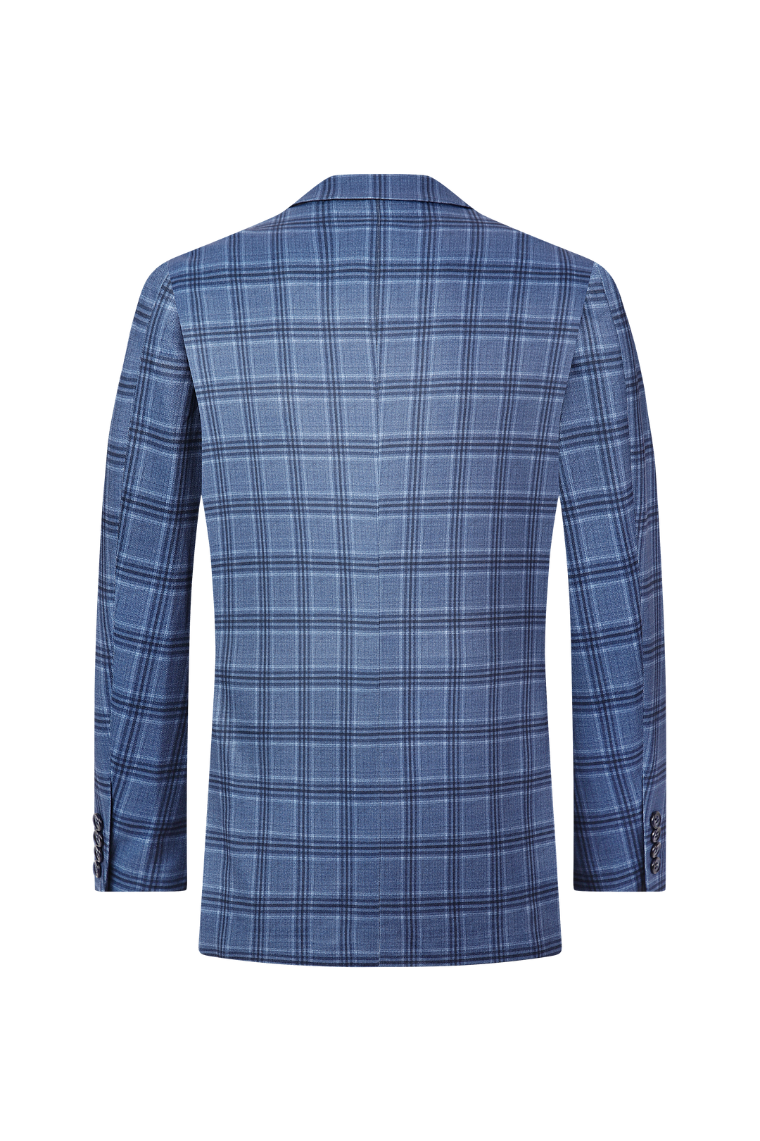 Hechter Paris Blue Plaid Knit Sport Coat
