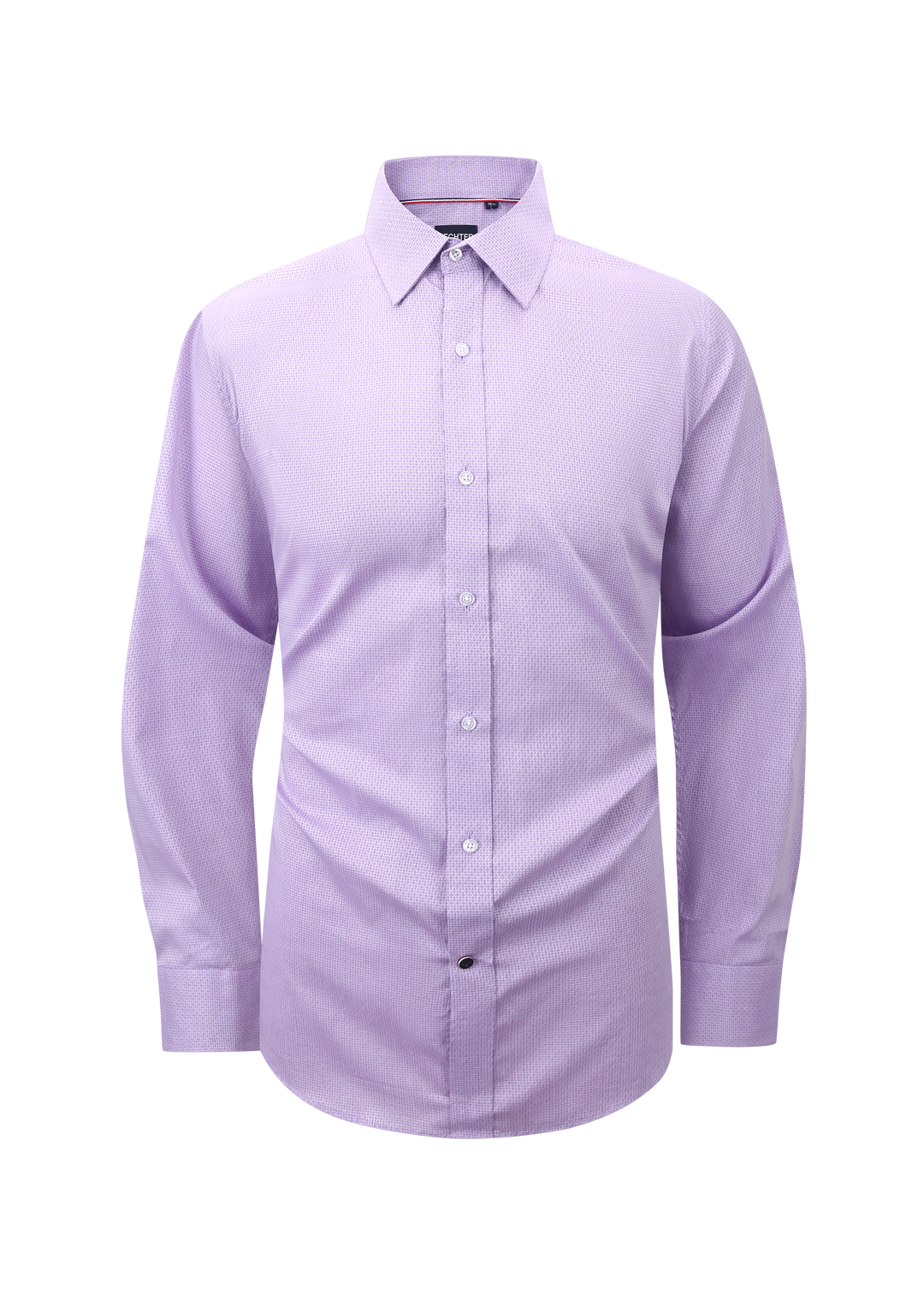 Hechter Paris Purple Plaid Slim Fit Dress Shirt