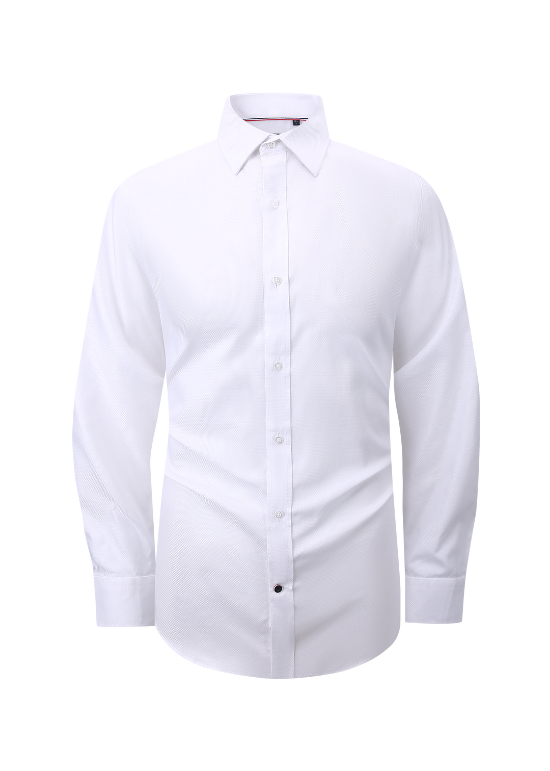 Hechter Paris White Texture Slim Fit Dress Shirt