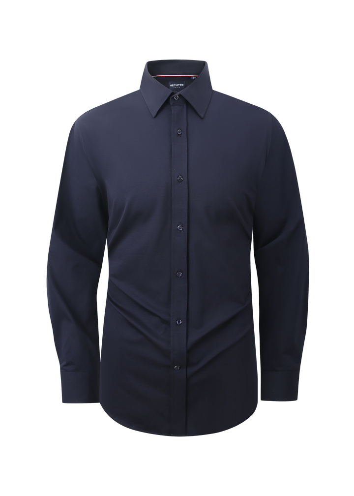 Hechter Paris Grey Plaid Slim Fit Dress Shirt