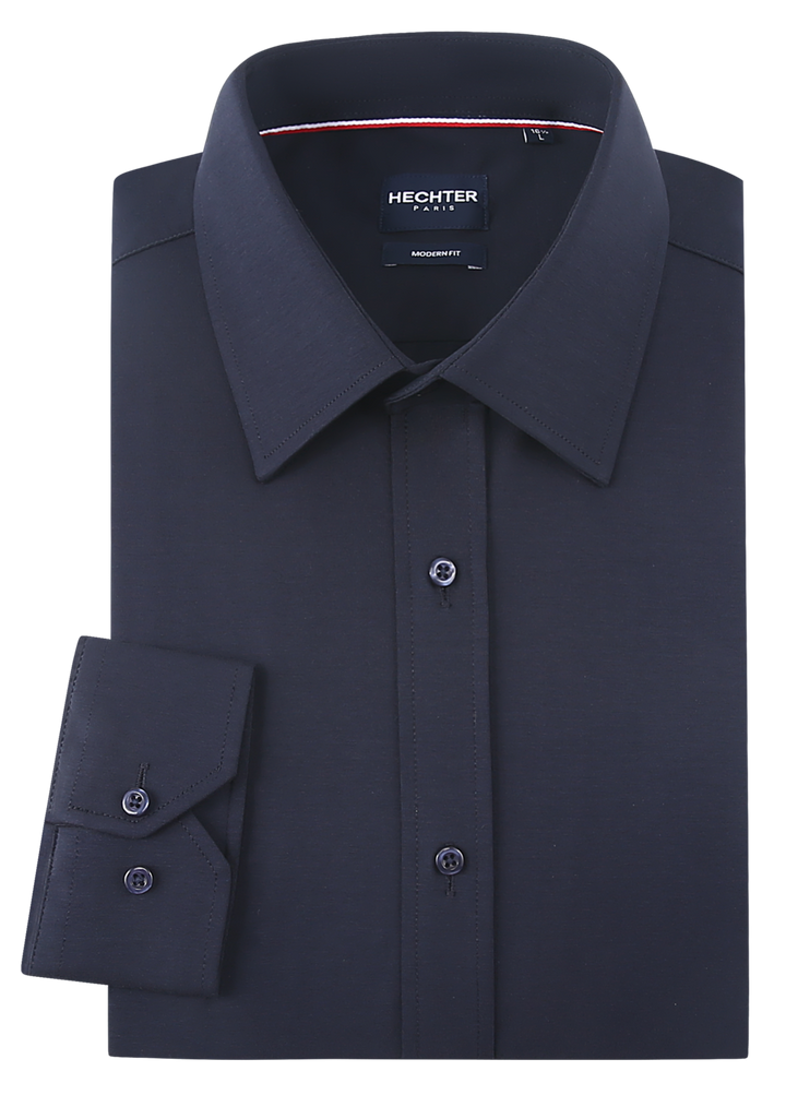 Hechter Paris Grey Plaid Slim Fit Dress Shirt