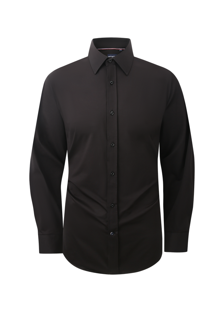 Hechter Paris Grey Plaid Slim Fit Dress Shirt