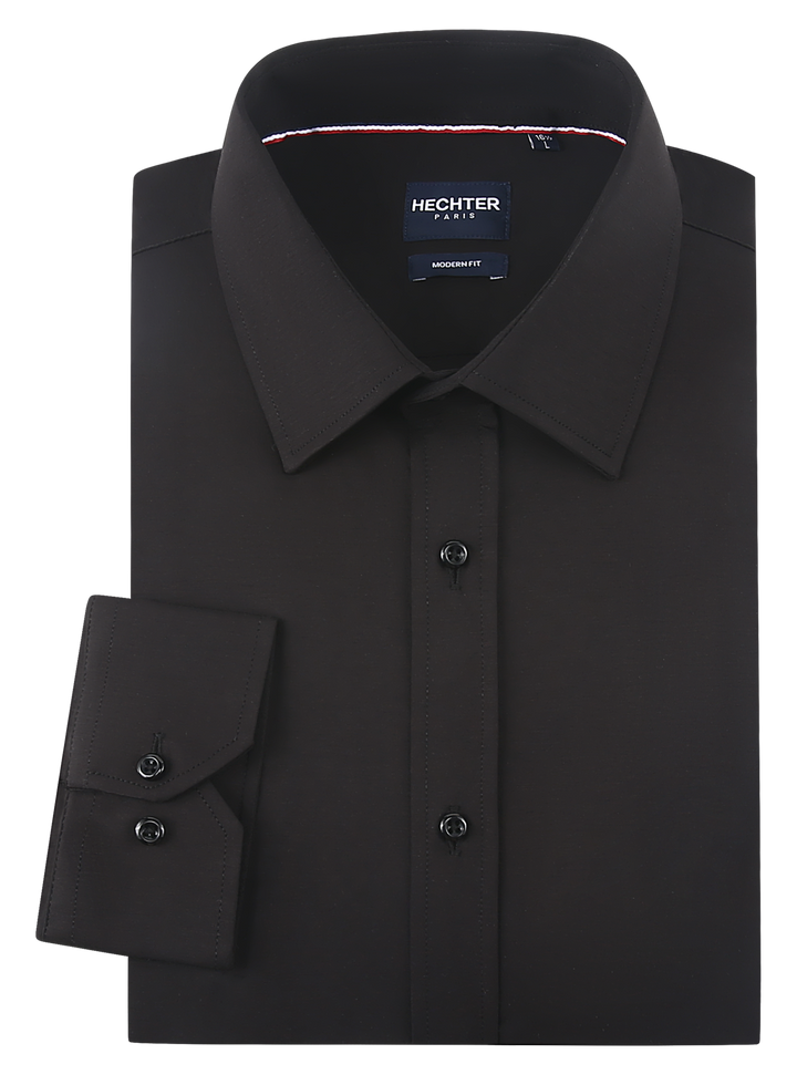 Hechter Paris Grey Plaid Slim Fit Dress Shirt