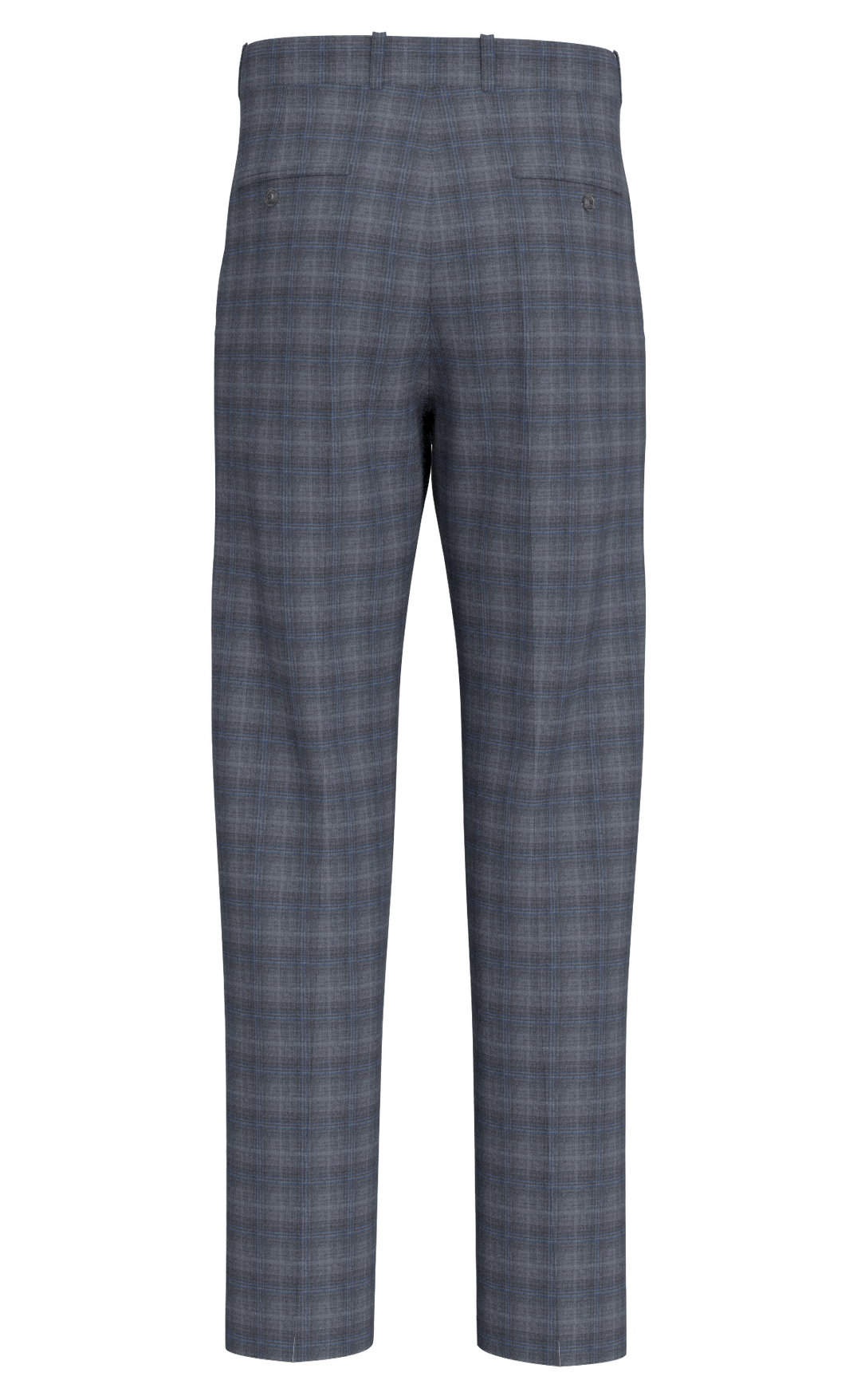 Hechter Paris Grey Plaid Modern Fit Wool Suit