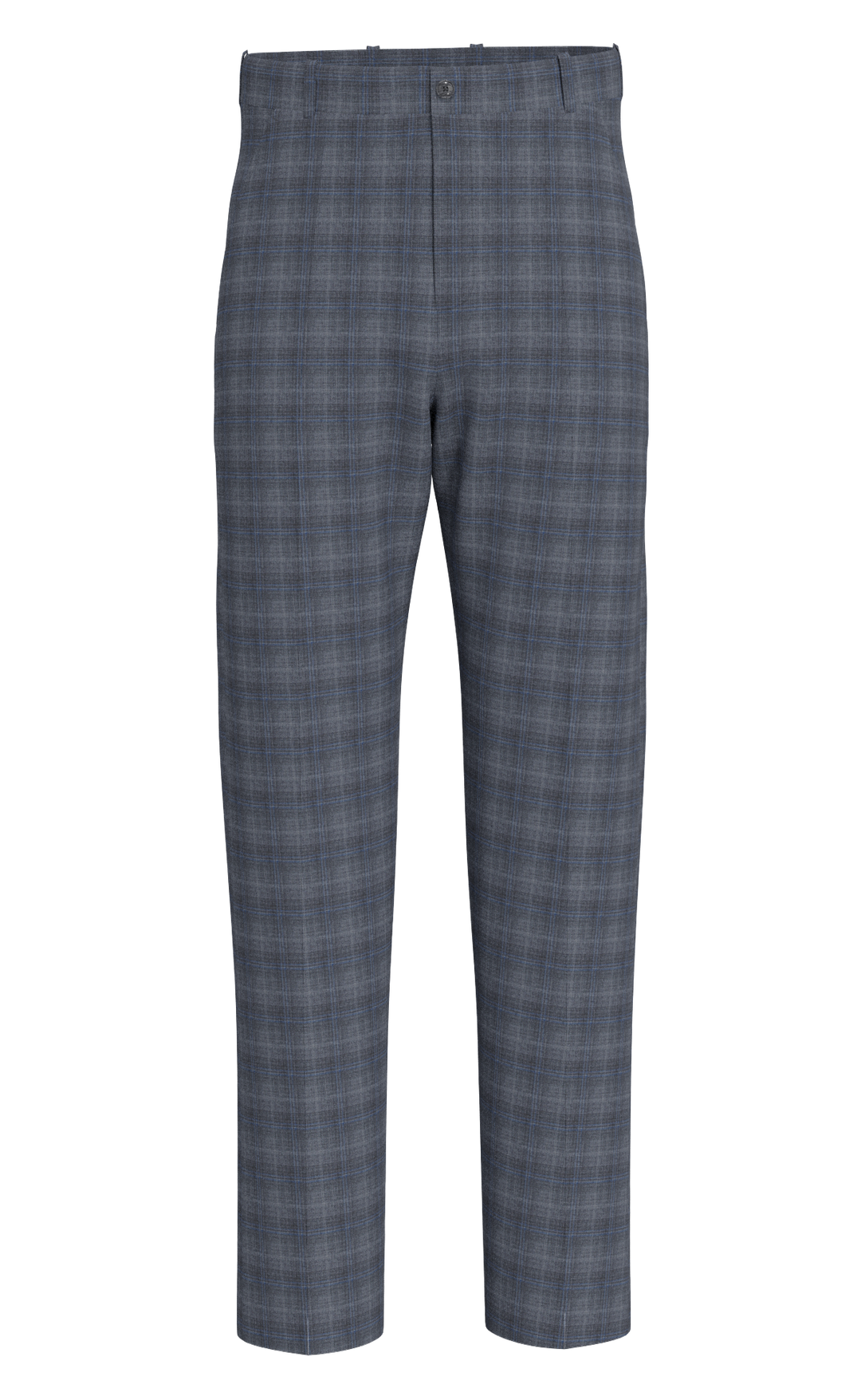 Hechter Paris Grey Plaid Modern Fit Wool Suit