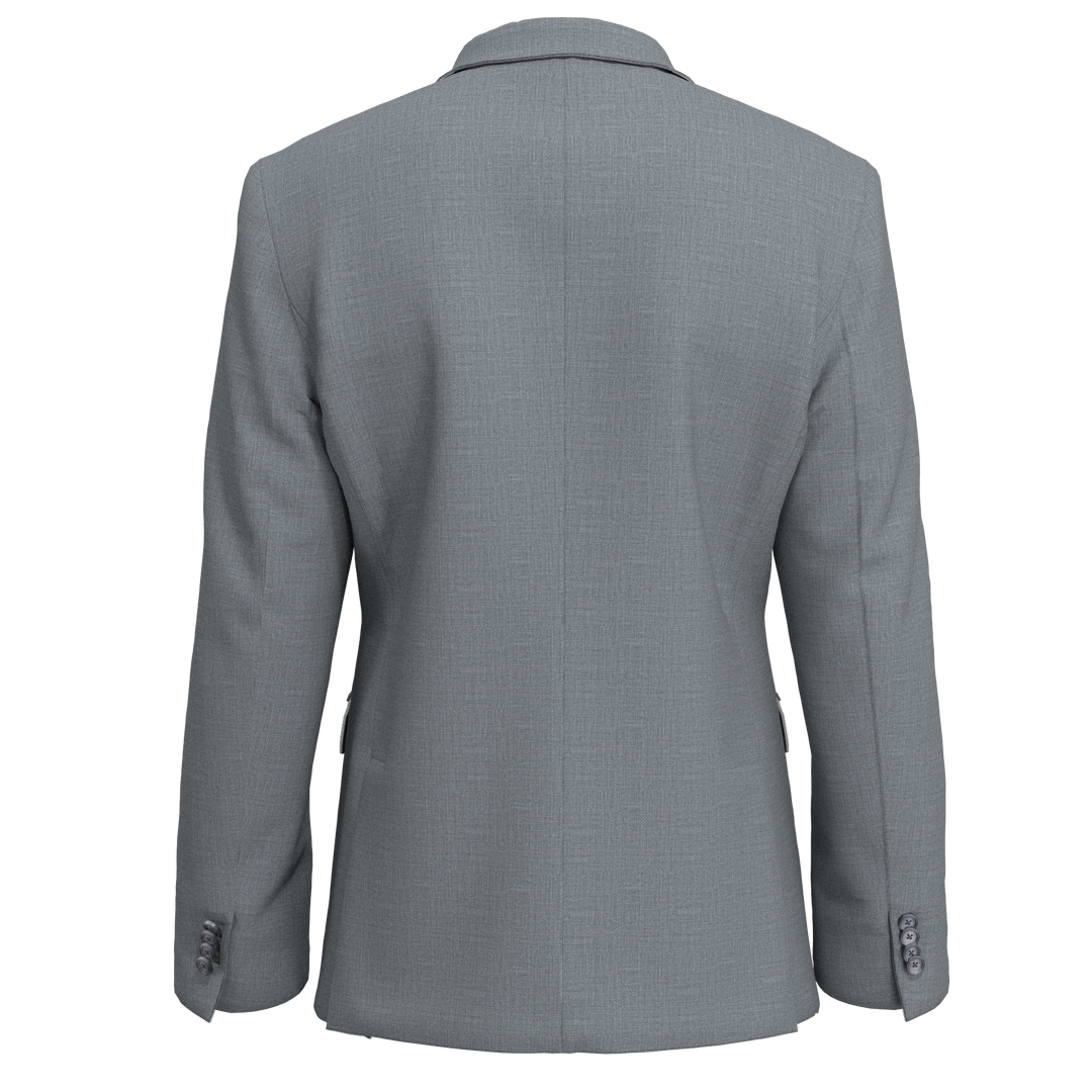 Hechter Paris Grey Texture Modern Fit Wool Suit