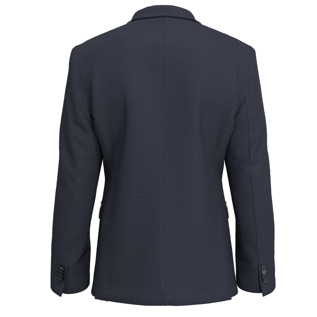 Hechter Paris Navy Texture Modern Fit Wool Suit