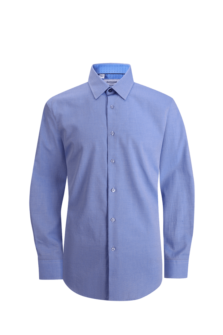 Duchamp London Blue Neat Dress Shirt