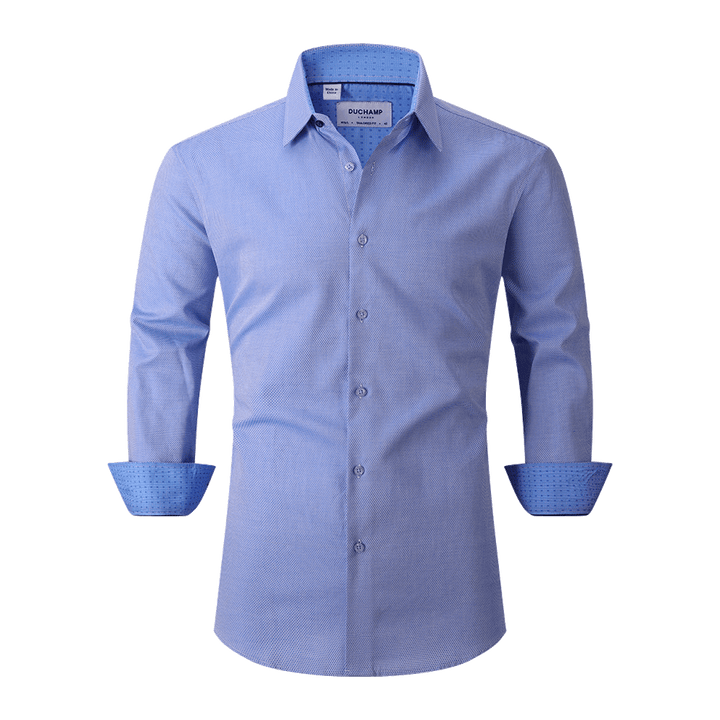 Duchamp London Blue Neat Dress Shirt