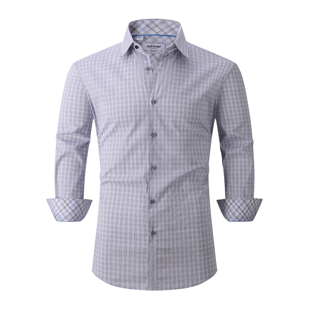 Duchamp London Black Check Dress Shirt