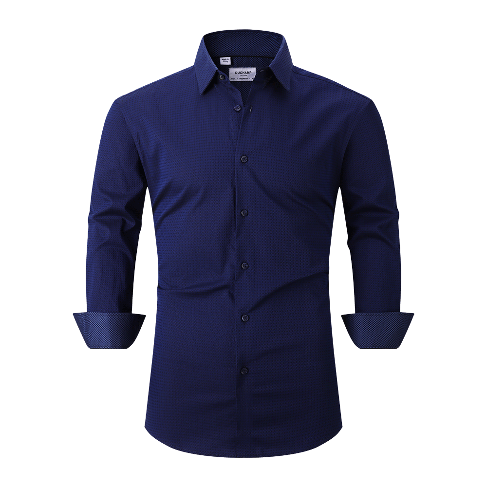 Duchamp London Solid Geo Dress Shirt