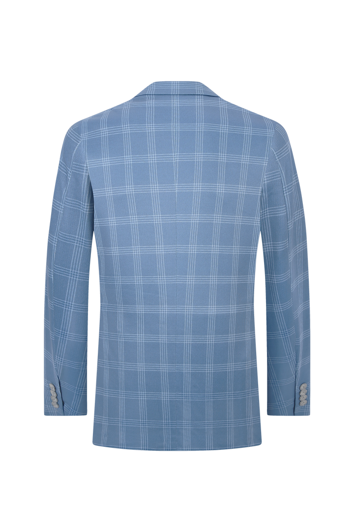 Hechter Paris Blue Triple Windowpane Sport Coat