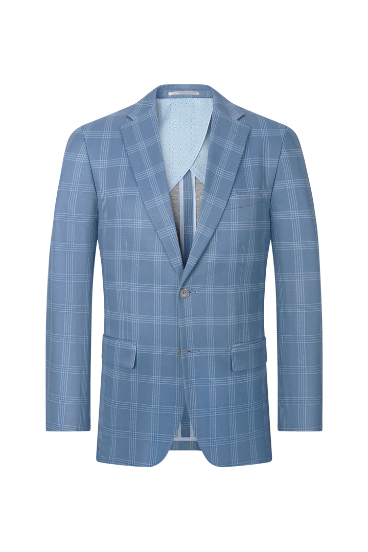 Hechter Paris Blue Triple Windowpane Sport Coat