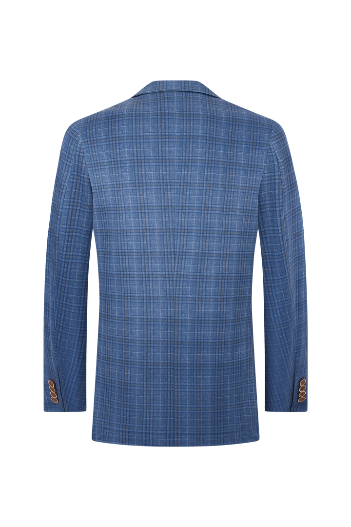 Hechter Paris Blue Multi Plaid Sport Coat