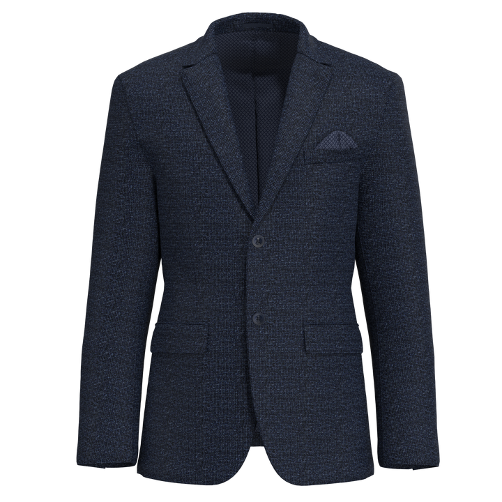 Duchamp London Textured Navy Knit Sport Coat