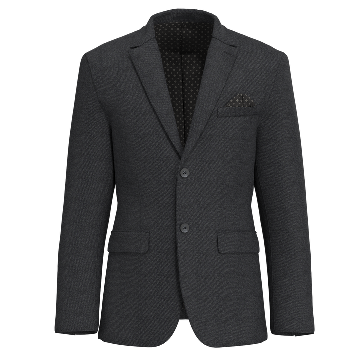 Duchamp London Textured Charcoal Knit Sport Coat