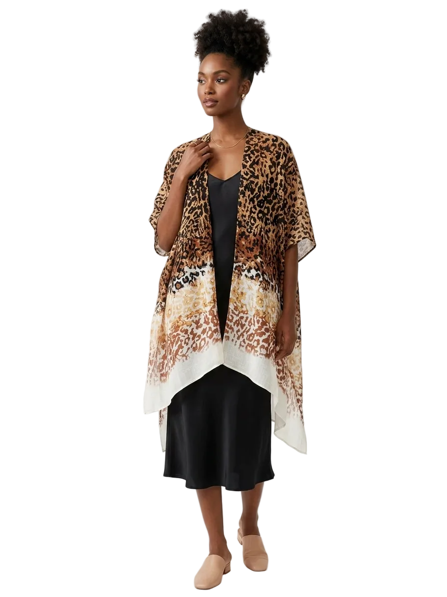 Rachel Roy Leopard Kimono