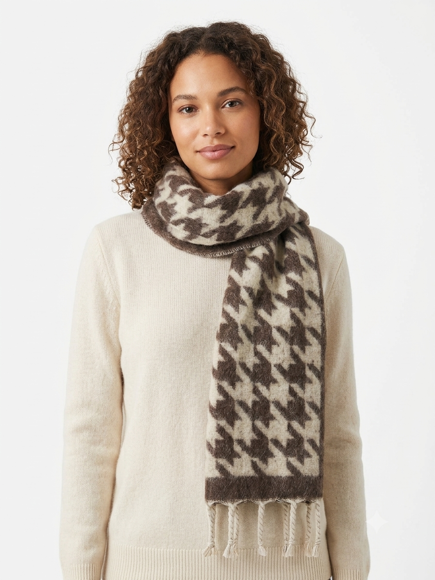 Save the Ocean Houndstooth Scarf