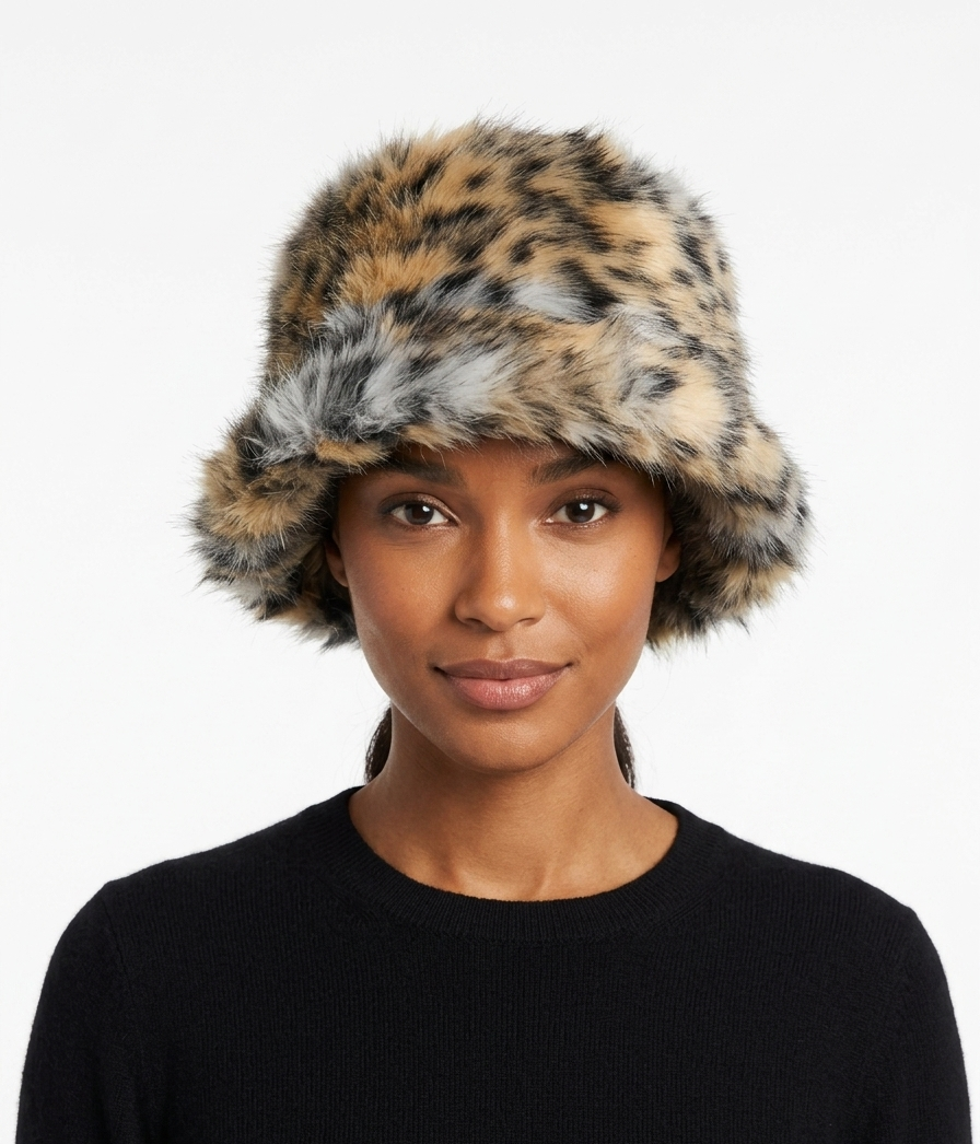 Leopard Faux Fur Hat