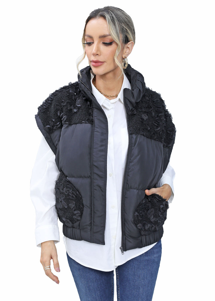 Roffe Sherpa Detailed Puffer Vest