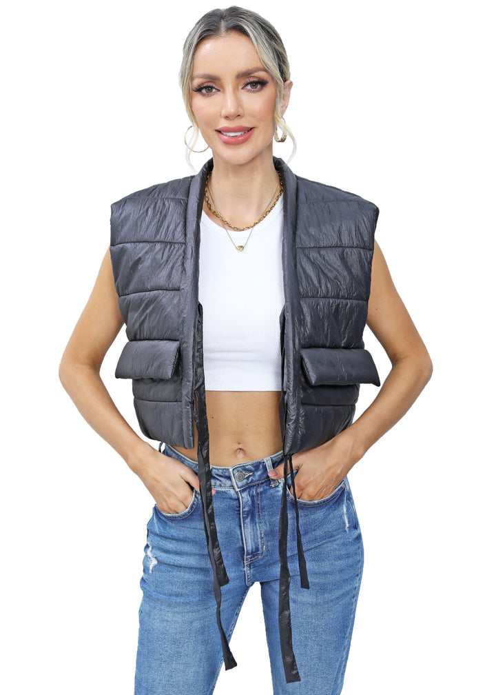 Roffe Cropped Puffer Vest