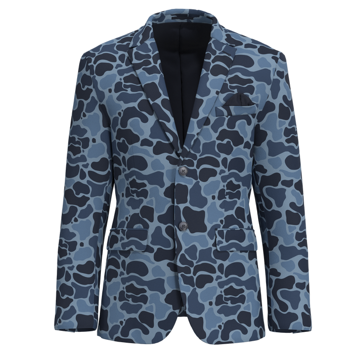 One Like No Other Knit Navy Camo Sport Coat