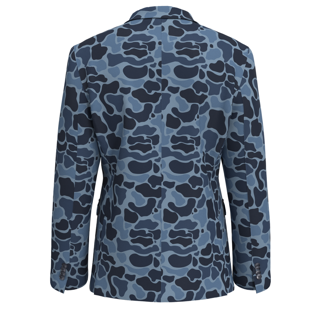 One Like No Other Knit Navy Camo Sport Coat