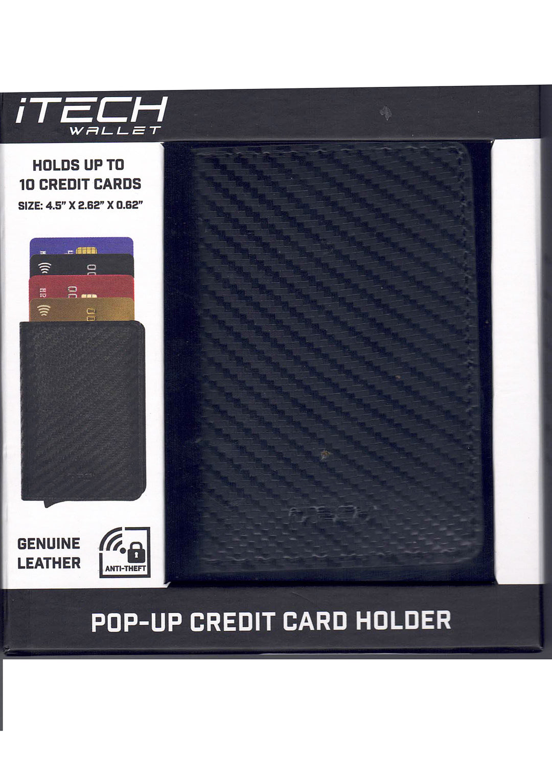 I-Tech Pop Up Wallet W/Bill Pockets
