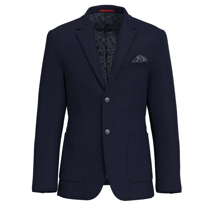 Lucky Brand Navy Brushed Rib Knit Sportcoat