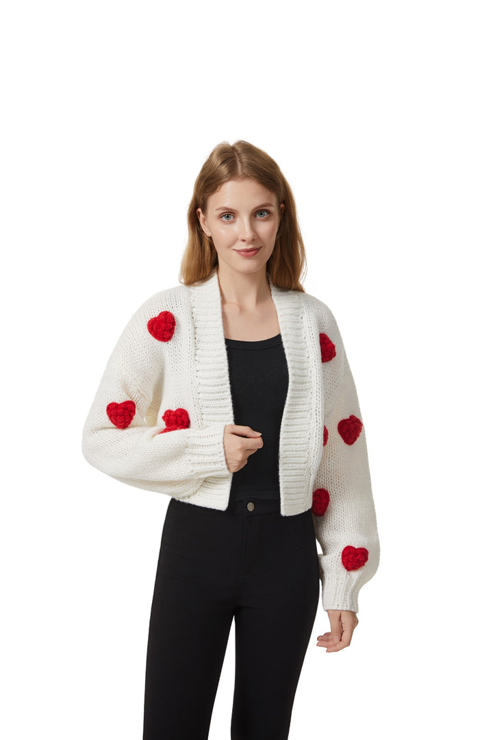3D Heart Cardigan