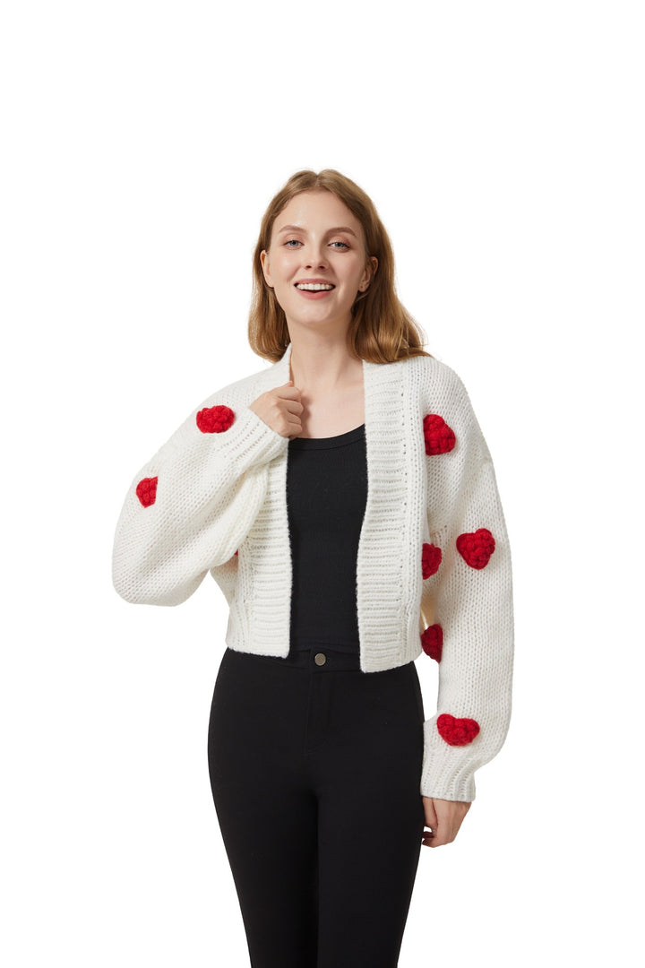 3D Heart Cardigan